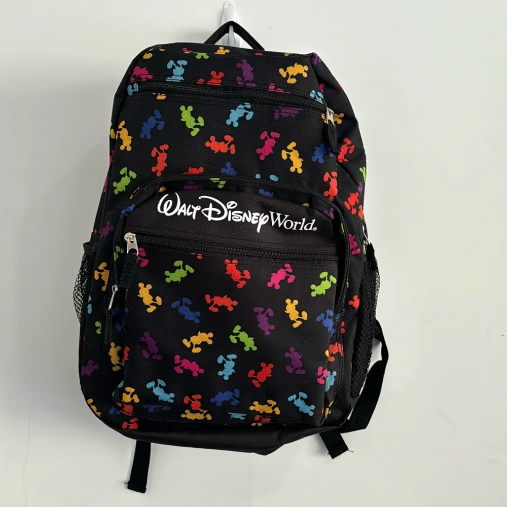 Walt Disney World Multi-Colored Mickey Mouse Silhouette Backpack